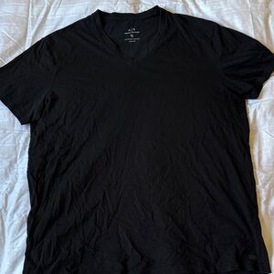 Armani Exchange Black V-Neck T-Shirt